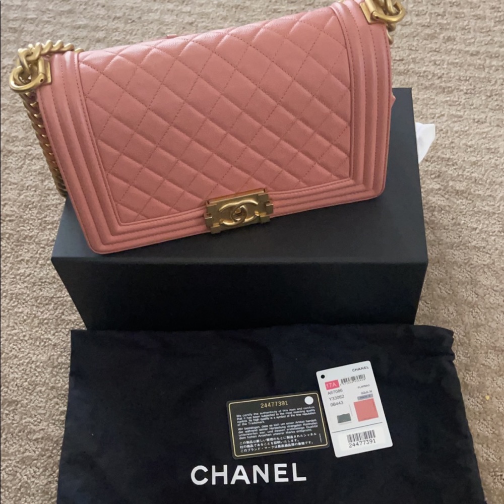 Chanel Boy Bag gently worn minor wear and tear bag is in good shape.